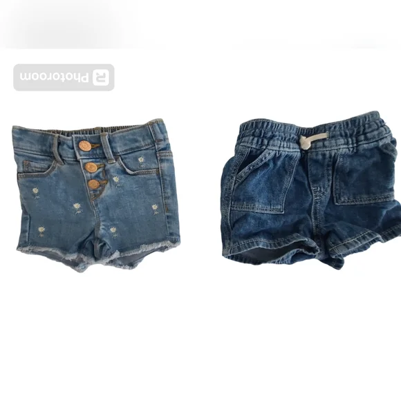 Old Navy Baby Girl Jean Denim Shorts Size 18-24 Months
