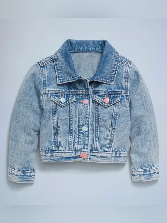 Old Navy Cropped Trucker Denim Jacket Blue 2T NWT