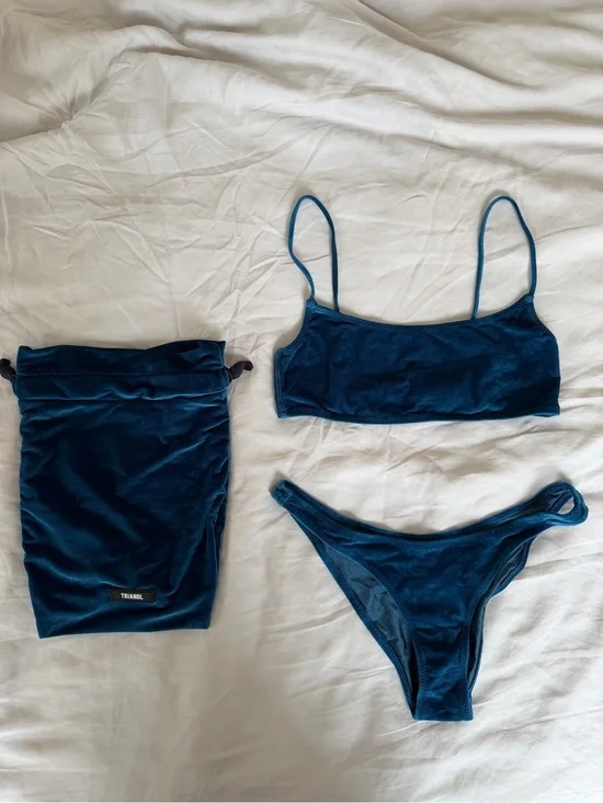 triangl swimwear Deep Teal Blue Bikini Set