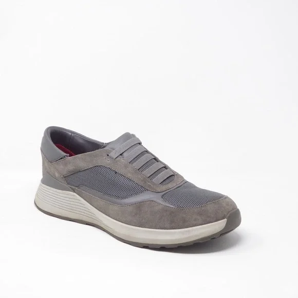 Kizik Mens Cupertino Sneakers Gray Suede Mesh Slip On Hands Free Size 11M