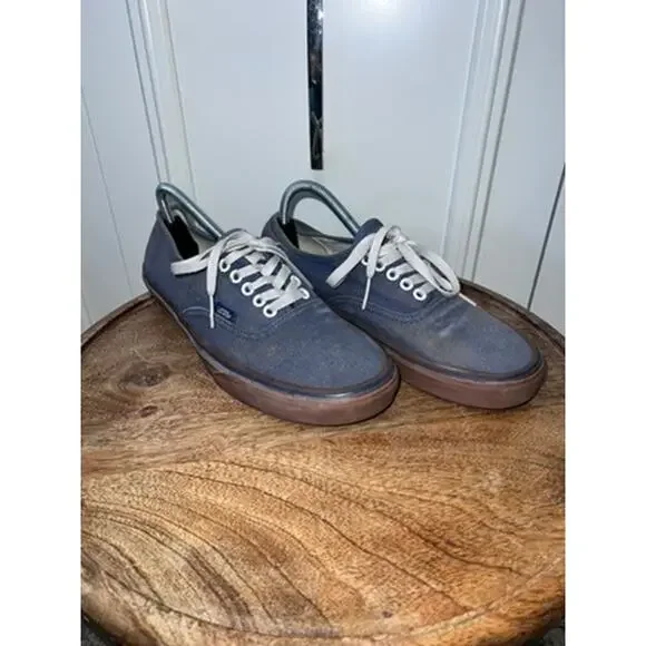 Vans‎ Men's Blue Denim Low Skater Sneakers Size 10 Casual Shoes
