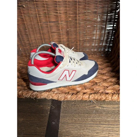 New Balance 515 Mens Sneakers Red White‎ Navy Blue ML515OTX Size 8.5