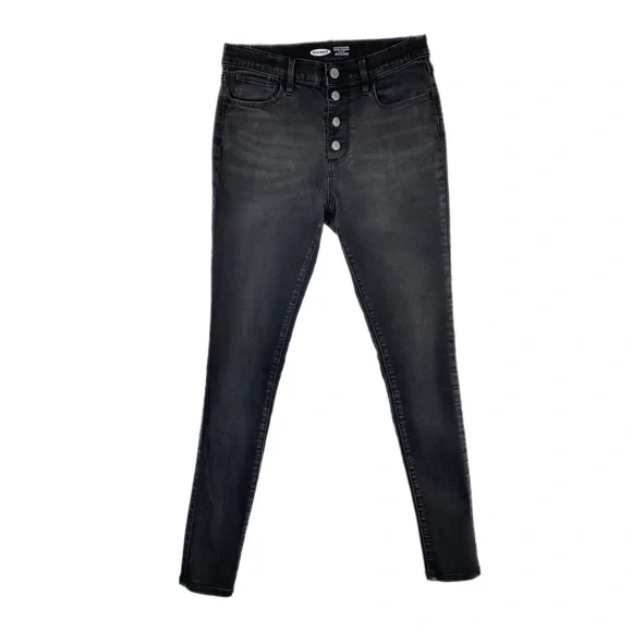 Old Navy Girl’s Rockstar Super Skinny Distressed Black Jeggings