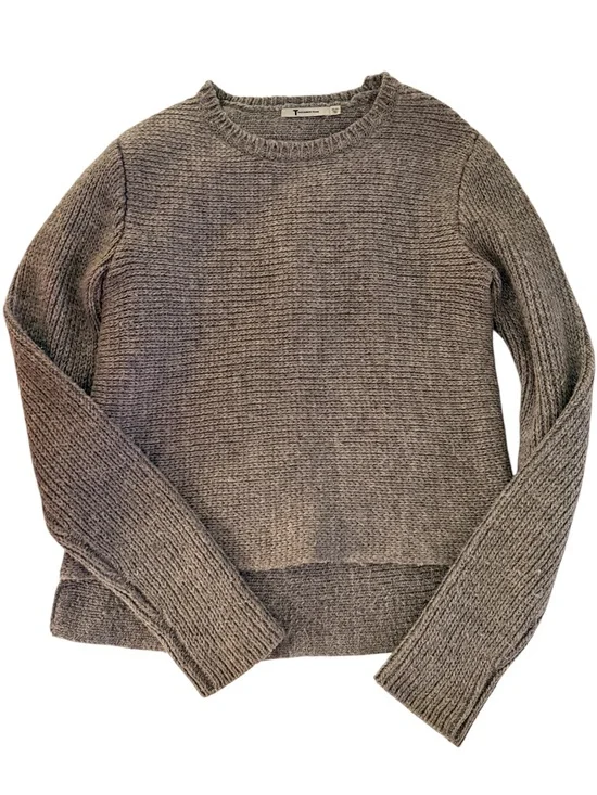 T by Alexander Wang Gray Crewneck Sweater
