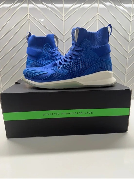 APL Royal Blue Knit High-Top Basketball Sneakers