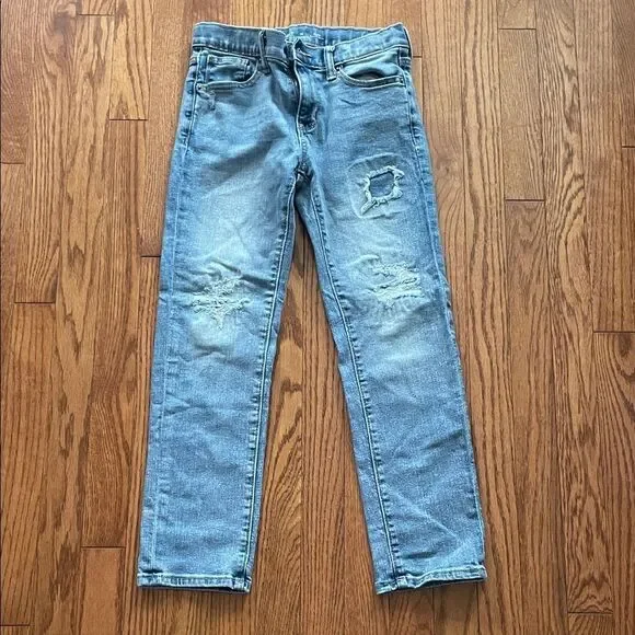 Old Navy 360 Stretch Distressed Jeans Light Wash Boy’s Sz 10 Slim