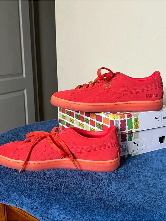 Puma Red/Coral Haribo Suede Sneakers