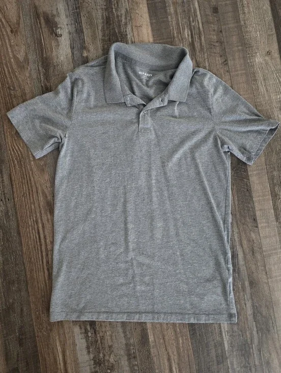 Old Navy Gray Short Sleeve Polo Size: XXL (18)