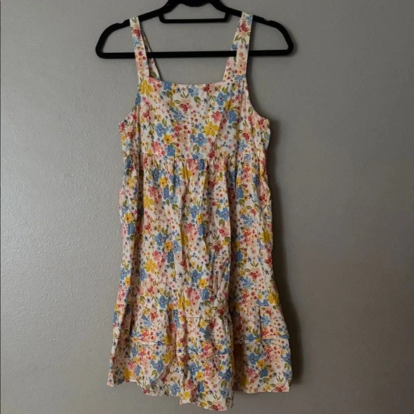 Old Navy Floral Cotton Sundress in White, Blue, Yellow, Pink
