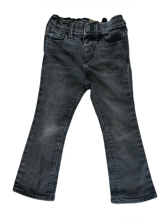 Old navy 4T girls black wash flare denim jeans