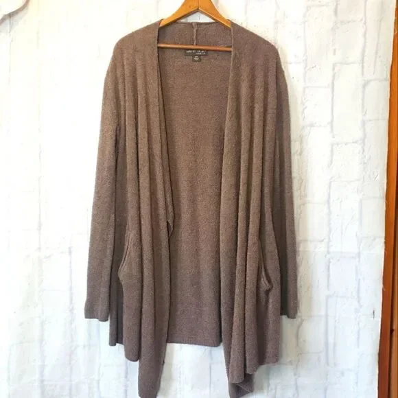 BAREFOOT DREAMS Cozy Chic Lite Open Front Cardigan Sweater S/M
