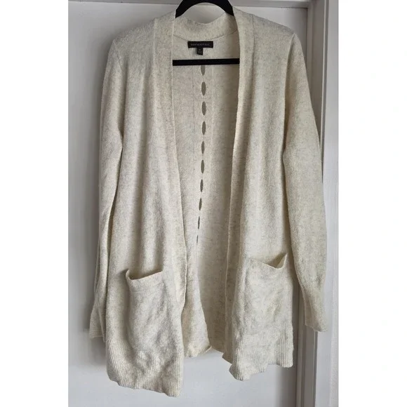 Banana Republic‎ Cardigan M Cream Wool Alpaca Blend Long Sleeve Women's Cozy