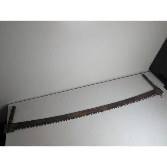 Vintage Antique Two Man Logging Timber Crosscut Saw 66'' Long Blade
