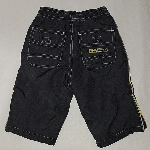 Old Navy Baby Athletic Lined Sweatpants yellow side strips black cargo pockets