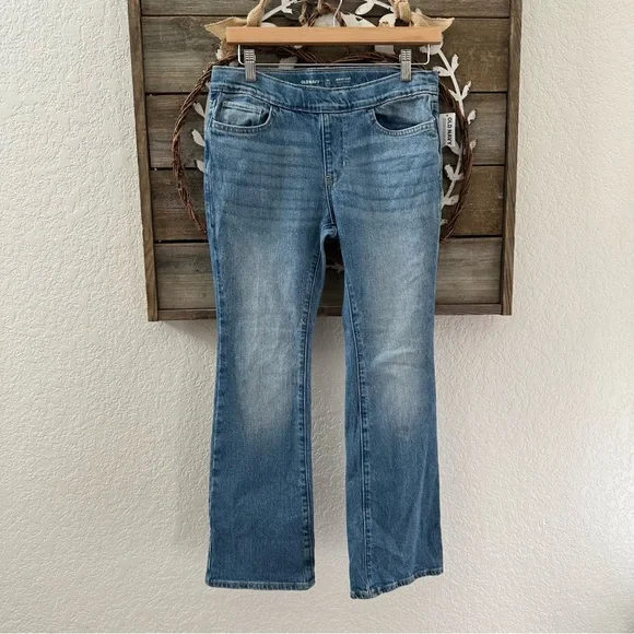 Old‎ Navy bootcut pull on stretchy denim jeans girls XL 14/16 NWT