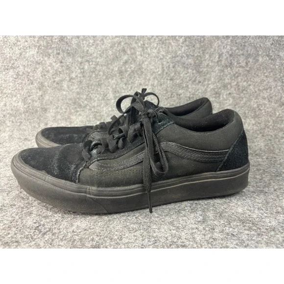 Vans Old Skool ComfyCush Mens Size 8.5 Black Suede Canvas Skate Shoes