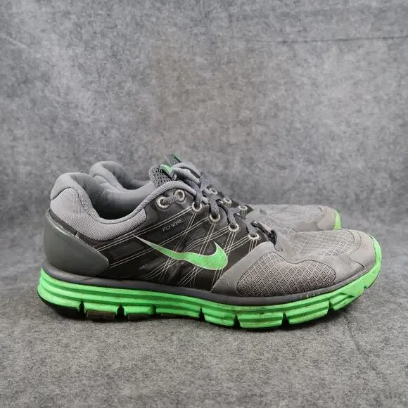Nike Shoes Mens 10.5 Athletic Trainer Lunarglide 2 Running Sneakers Gray Green