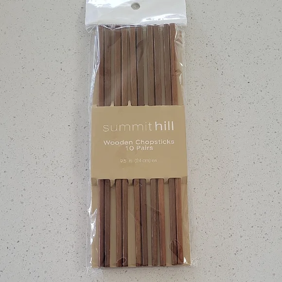 Summit Hill Wooden Chopsticks 10 Pairs 9.5