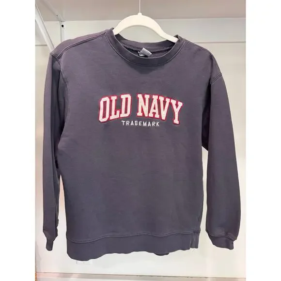 Vintage Old‎ Navy Girl's Crew Neck Sweatshirt Size 12 Blue
