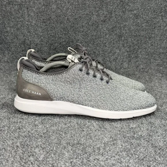 Cole Haan Grand Pluss Essex Distance Knit Oxford Men Size 10.5 Nimbus Cloud Grey