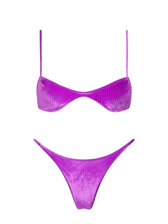 triangl swimwear Purple Velvet Bikini