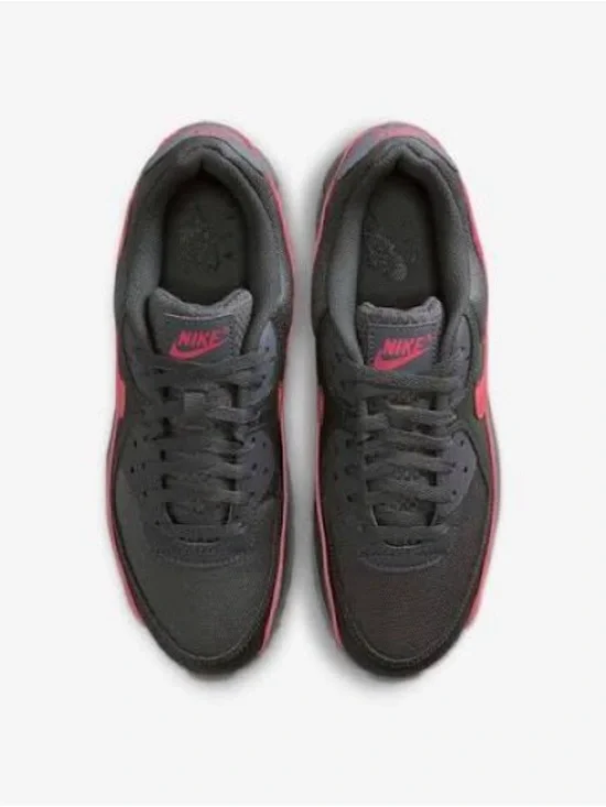 Nike Air Max 90 PRM Iron Grey Sneaker with Red Swoosh