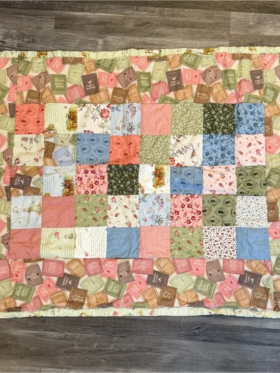 Handmade Anne of Green Gables Patchwork Quilt Lap Blanket Cottagecore