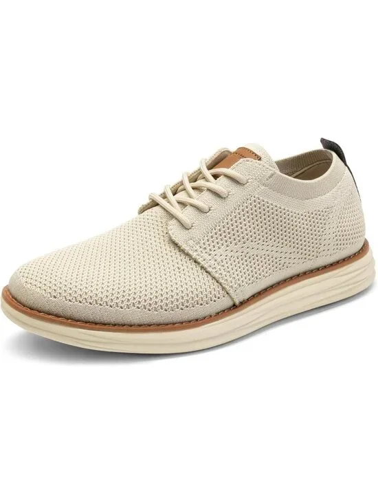 Bruno Marc Men's Apricot Rubber Lace up Lightweight Casual Walking Sneakers