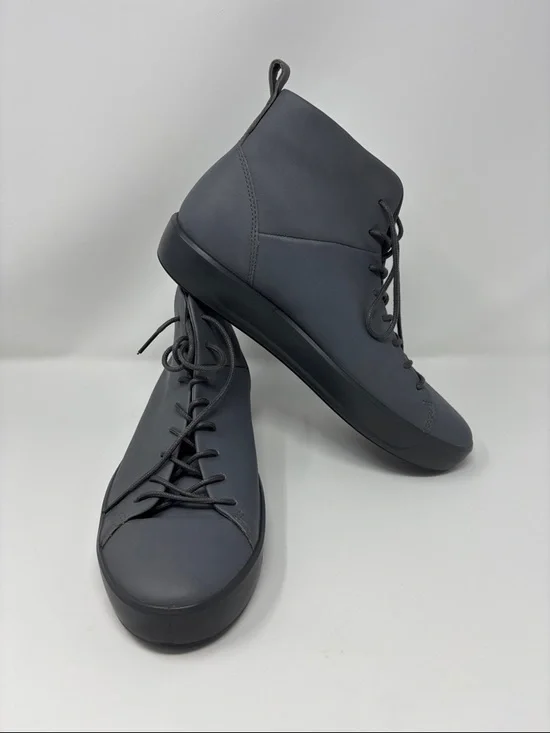 Ecco | Men's Lace-Up High-Top Sneakers in Dark Gray danish design 9 43
