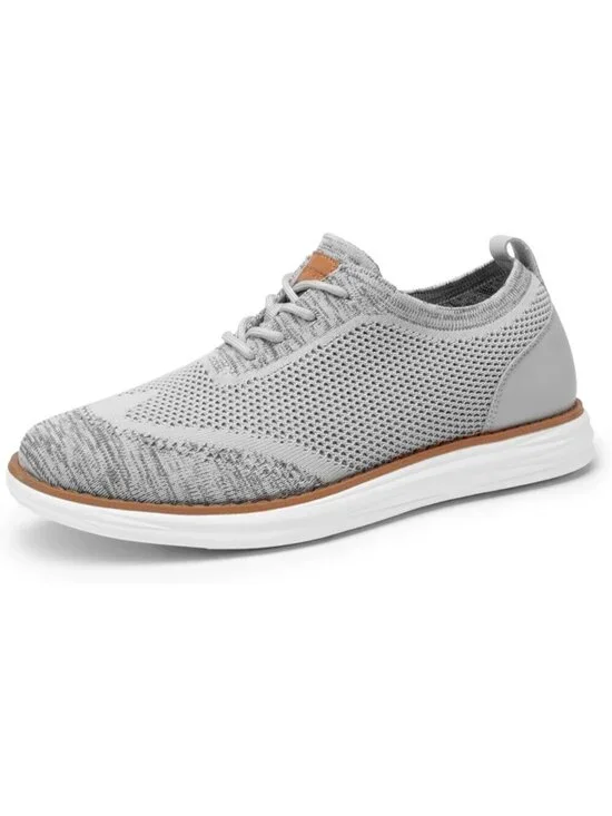 Bruno Marc Men's Grey Rubber Lace up Lightweight Casual Walking Sneakers