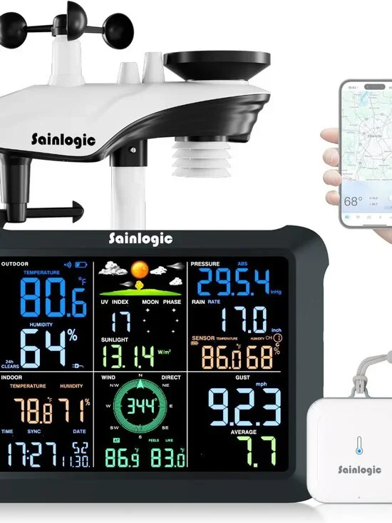 Smart WiFi Weather Station Wireless Sensor 24/7 Forecast by Weatherseed® AI