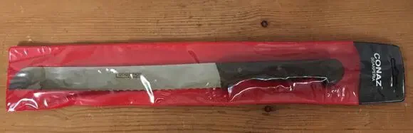 Vtg Conaz Inox Stainless Scarperia Italy Serrated Kitchen Bread Knife 8.5