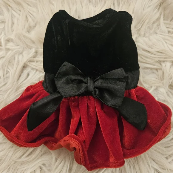 Zack & Zoey Red Velvet Holiday Dog Dress – XX-Small