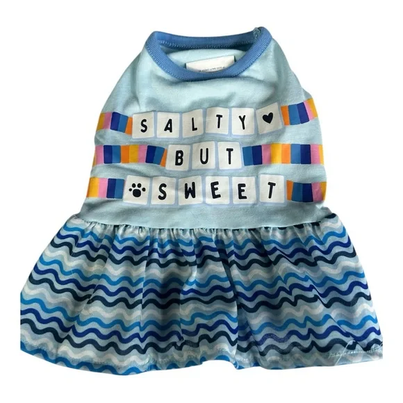 New Top Paw Salty but Sweet dog dress XS