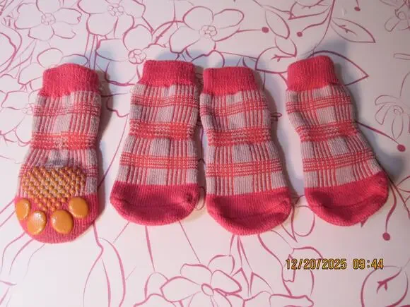 S/M Dog Socks Pink