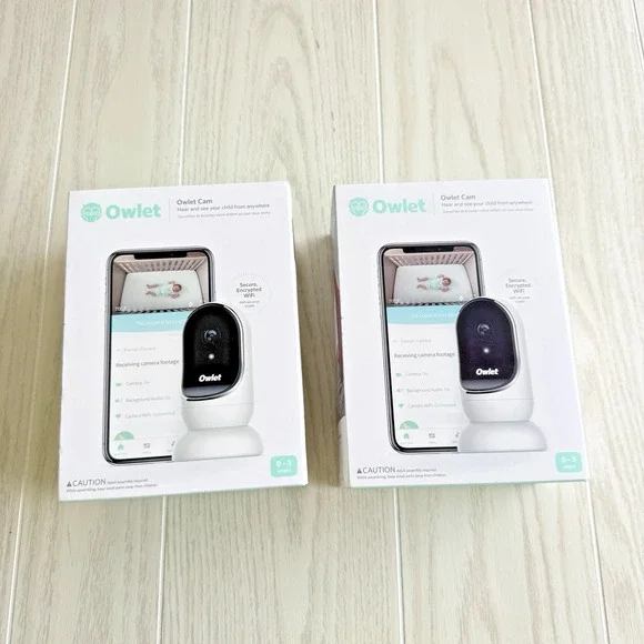 Owlet Smart Camera Set of 2 WiFi Baby Monitor HD Night Vision 0–3 Yrs