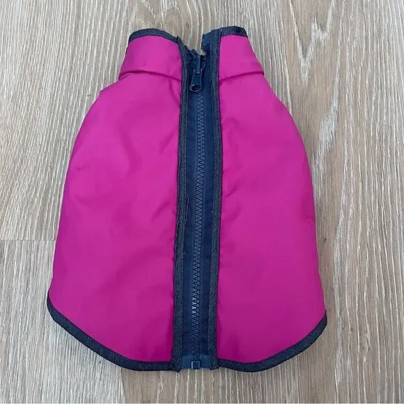 Top Paw Pink Fleece Dog Jacket Zip-Up Pet Coat Warm Winter Vest
