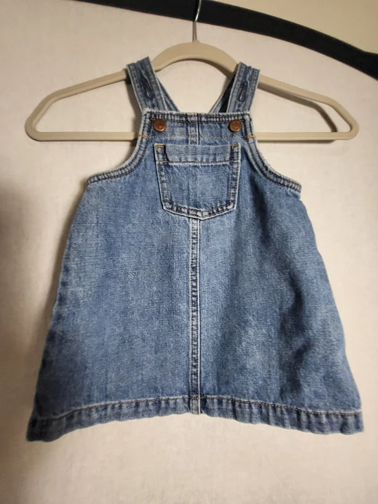 Old Navy Girls' Light Blue Denim Pinafore Dress