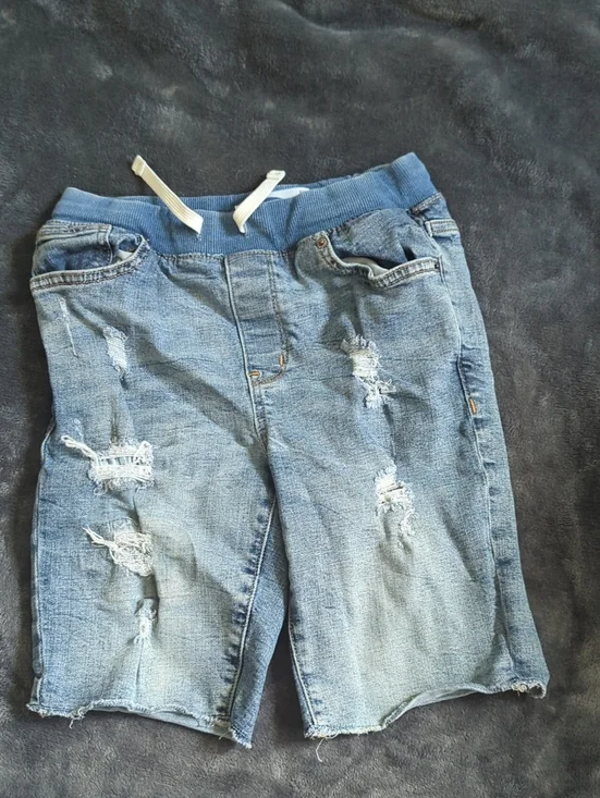 Old Navy Distressed Light Blue Denim Kids Shorts