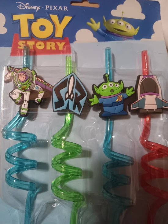 Toy Story Spiral Straws with Buzz & Alien Characters