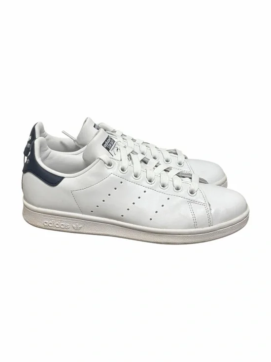 Adidas Stan Smith White & Navy Blue Unisex Tennis Shoes Sneakers - Size 7