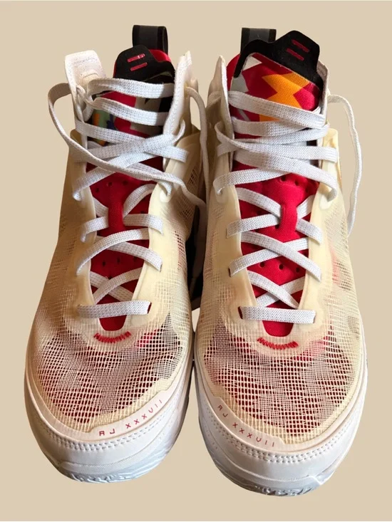 Men's White Jordan/ Red Performance Sneakers