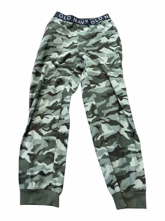 Old Navy Boys Green Camo Pajama Pants, Size Large (10-12)