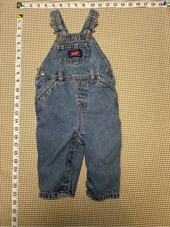 Vintage Y2K Old Navy Baby Denim Overalls Carpenter 6-12 Months