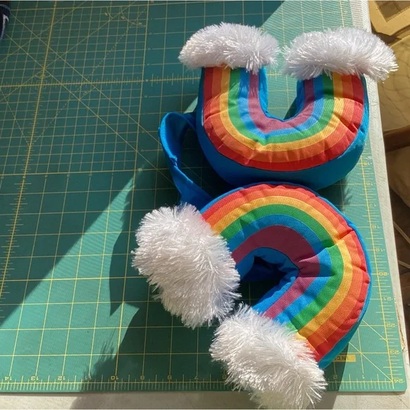 🌈NWOT Rainbow Clouds Dog Costume XS/S Halloween Pride Accessories Pets Hippie