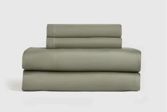 Quince Bamboo Sheet Set 4 Piece FULL Sage Green  100% Organic