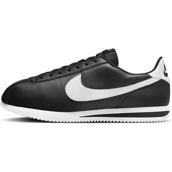 Men's Size 9 - Nike Cortez Shoes Black/White Sneakers DM4044 001 NEW
