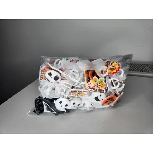 Halloween & Thanksgiving Plastic Cake Cupcake Toppers Big Discontinued 13oz Lot