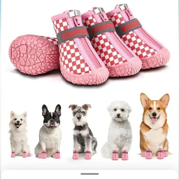 Doggie shoes sz 1 sz 3 please see pics for approximate sizing nib