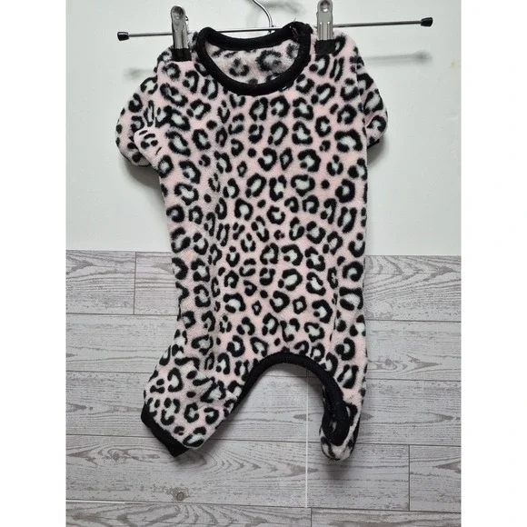 PET POSSE Pink Leopard Dog Pajamas Size Medium